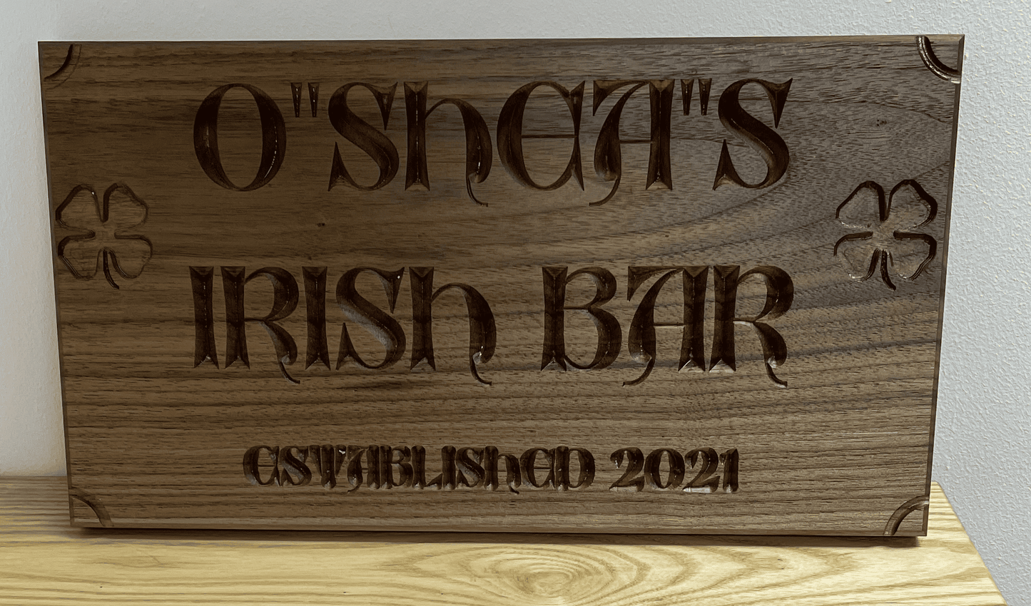 Custom Hardwood Rectangular Sign