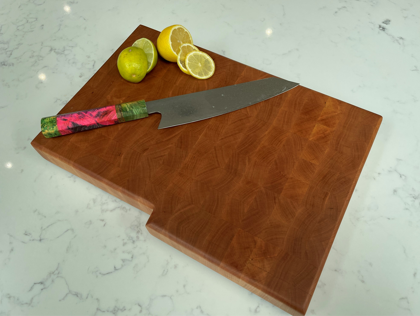 Chunky American Cherry End Grain Cutting Board / Butcher Block